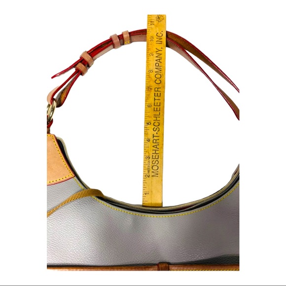 Dooney & Bourke Gray Pebble Leather Kimberly Crossbody Bag In Mint  Cond Vintage - Picture 7 of 13